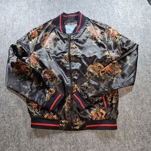 Zara Mens Phoenix Bomber Jacket Black Size L